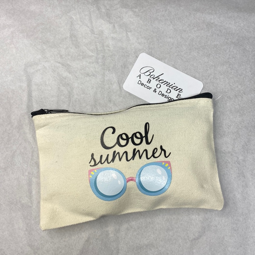 Cool Summer - multipurpose canvas zippered bag
